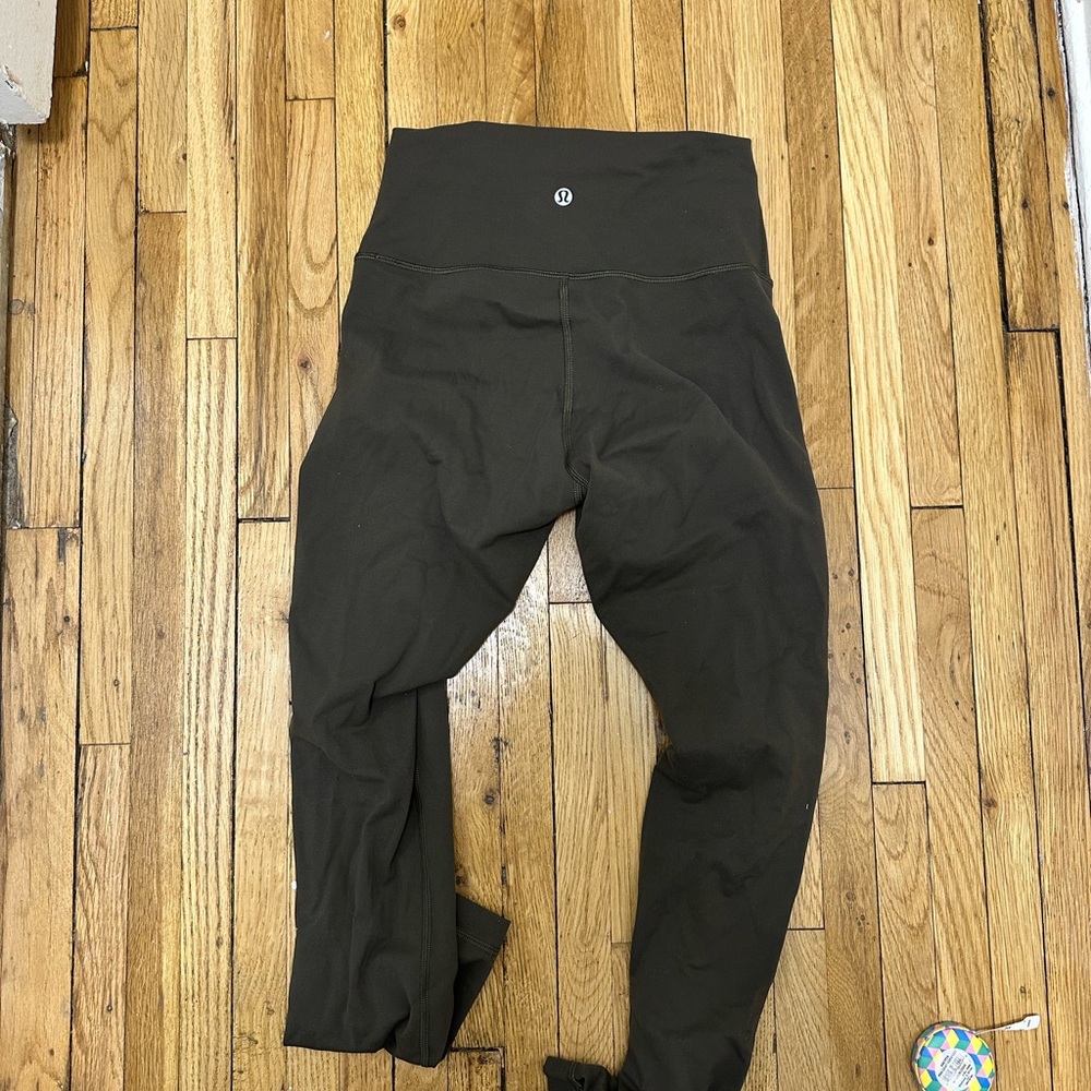Lululemon olive green leggings size 6